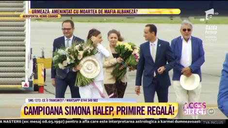 Video. Simona Halep, primire regală pe Aeroportul Internaţional Henri Coandă! Trofeul de la  Wimbledon a ajuns în România!