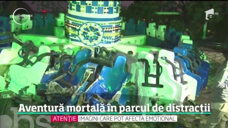 Imagini terifiante într-un parc de distracţii din India. Braţul unui maşînării s-a rupt cu 31 de oameni în ea