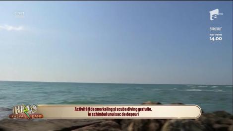 Activități de snorkeling și scuba diving gratuite în Costinești, în schimbul unui sac de deșeuri