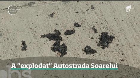 În vârf de sezon, sunt din nou cozi uriaşe pe Autostrada Soarelui, iar asfaltul a "explodat" din cauza căldurii