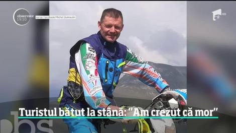 Motociclistul belgian care a fost bătut crunt de trei ciobani a descris filmul atacului teribil