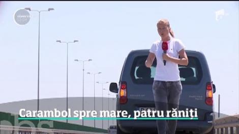 Autostrada Soarelui, drum al pericolelor. Patru oameni au ajuns la spital în urma unui carambol în care au fost implicate cinci maşini