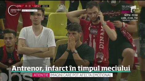 Momente dramatice în timpul meciului dintre Dinamo şi Craiova. Antrenorul dinamoviştilor, Eugen Neagoe, s-a prăbuşit pe banca tehnic