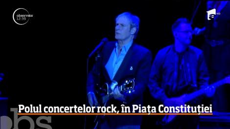 Polul concertelor rock, în Piața Constituției