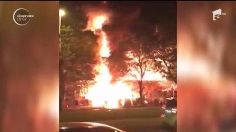 Au fost momente de panică în Galaţi, după ce un restaurant a fost cuprins de flăcări în toiul nopţii