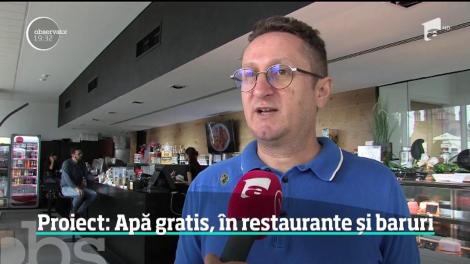 Apă gratis, în restaurantele şi cafenelele din România. Legea are ca scop reducerea consumului de apă îmbuteliată în sticle de plastic