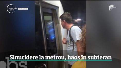 Sinucidere la metrou, haos în subteran