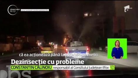 Muncitorii au pulverizat, pe străzi, substanţe împotriva insectelor: "Oamenii erau în genunchi pe stradă de rău, cu stări de vomă"