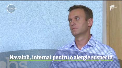 Liderul opoziţiei ruse, Alexei Navalnîi, aflat în detenţie, a fost internat în spital din cauza unei reacţii alergice severe, potrivit avocatei sald