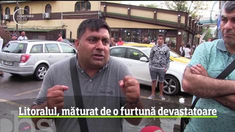 Litoralul românesc, lovit de o furtună violentă! Zeci de mașini și apartamente au fost distruse vijelia care a durat zeci de minute