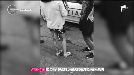 Polițiști anchetați după ce au fost filmați fără reacţie în faţa unei adolescente plină de sânge