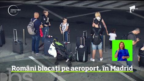 Români blocați pe aeroport, în Madrid