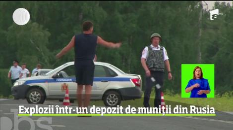 Explozie uriașă la un depozit de de muniţii din Siberia