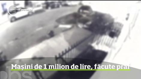 Un adolescent din Marea Britanie  a făcut praf 11 maşini de lux in valoare de un milion de lire sterline!