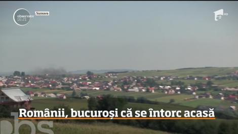 Românii care muncesc în străinătate, bucuroși că se întorc acasă