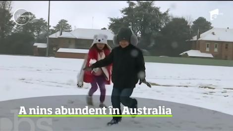 Fenomen meteorologic rar. În Australia cad ninsori abundente
