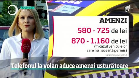 Amenzi de sute de lei pentru şoferii care intră pe Facebook sau fac fotografii la volan