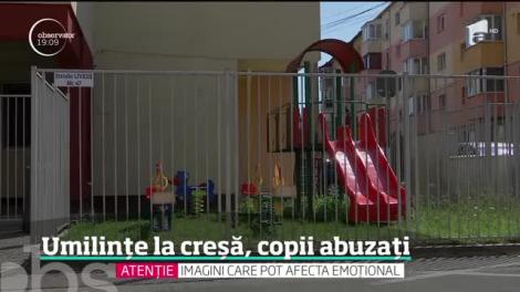 O educatoare şi o îngrijitoare de la o creşă din Alba Iulia, înregistrate în timp ce îi jigneau şi îi umileau pe copii