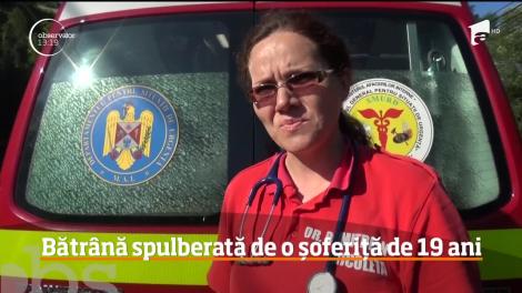 Bătrână spulberată de o șoferiță de 19 ani