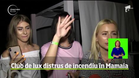 Club de lux distrus de incendiu în Mamaia