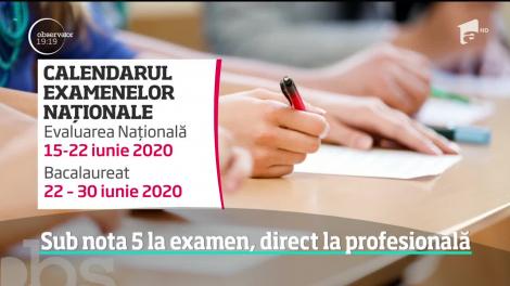 Elevii care nu iau cel puţin nota cinci la examenul din clasa a opta, trimişi obligatoriu la şcoala profesională!