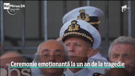 Ceremonie emoţionantă la un an de la prăbușirea podului Morandi din Italia