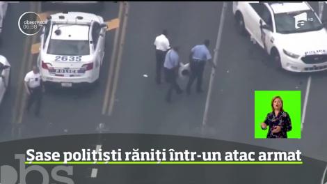 Atac armat! Șase polițiști au fost răniți după ce un individ a deschis focul, în SUA