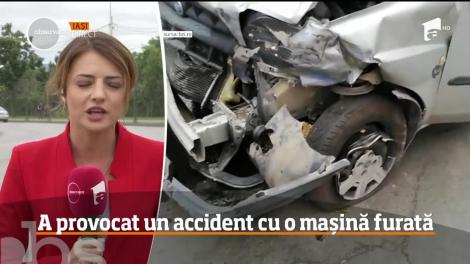 Bărbat băut din Iași, accident rutier cu o maşină furată