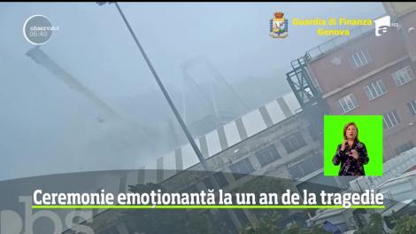 La un an după ce podul Morandi s-a prăbuşit a avut loc o ceremonie impresionantă în oraşul italian Genova