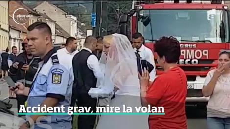 Un mire din Reşiţa, la un pas să-şi piardă viaţă într-un accident rutier