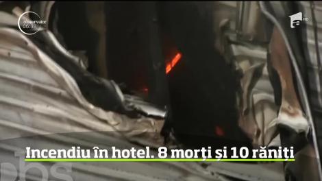 Incendiu devastator la un hotel din portul Odessa. Opt oameni au murit, iar alţi 10 au fost răniţi