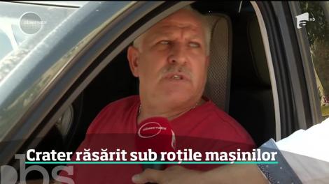 Crater răsărit sub roțile mașinilor din Sectorul 6 al Capitalei