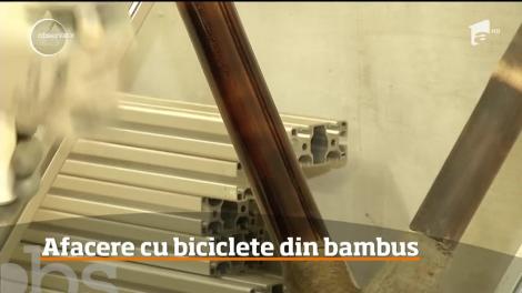 Un tânăr din Cluj-Napoca s-a specializat în fabricarea bicicletelor din bambus