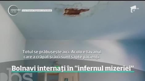 Bolnavii care ajung la Spitalul de Psihiatrie din Borşa sunt internaţi într-o clădire cu găuri în tavan și mizerie de nedescris