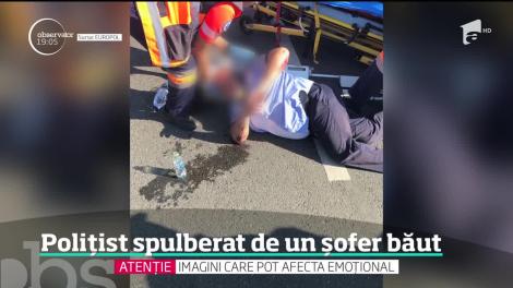 Polițist spulberat de un șofer băut