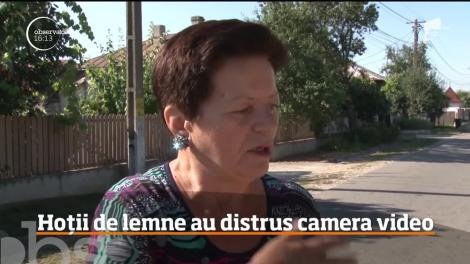 Hoții de lemne din Dâmboviţa au distrus camerele de supraveghere din localitate