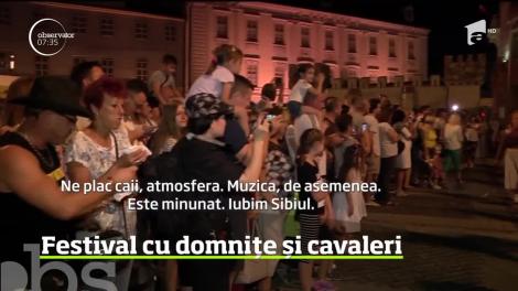 Festivalul cu domnițe și cavaleri din Sibiu. Spectacolul stă sub semnul unei vrăji