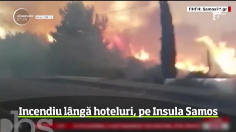 Iadul nu se mai termină! Incediu de pădure în Grecia! Aproape o mie de turişti au fost evacuaţi