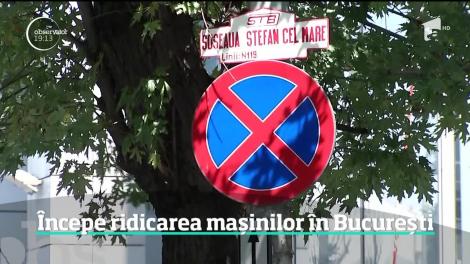 Începe ridicarea mașinilor în București! Cine îşi vrea autoturismul înapoi va plăti câteva sute de lei