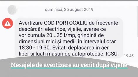 Ploaie de mesaje Ro Alert, după furtună