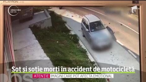 Soț și soție morți în accident de motocicletă