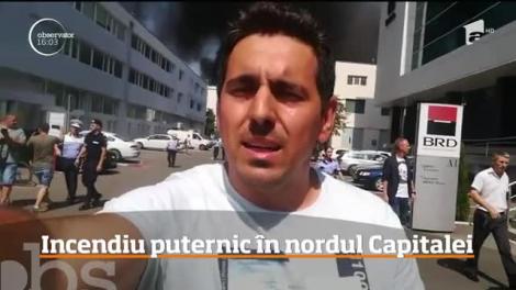 Un incendiu puternic a izbucnit în zona Pipera-Băneasa din nordul Capitalei. Sute de oameni au fost evacuaţi