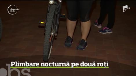 Plimbare nocturnă pe două roți la Timişoara