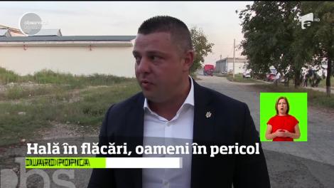 Clipe de panică în Vaslui, după ce un incendiu a izbucnit la o fostă fabrică de mobilă