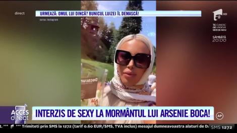 Acces Direct. Loredana Chivu, decolteu amețitor la mormântul lui Arsenie Boca