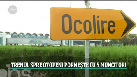 Calea ferată care va face legătura între Gara de Nord şi Aeroportul Henri Coandă, începută cu cinci muncitori cu trei utilaje