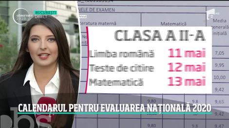 Calendarul pentru Evaluarea Naţională 2020