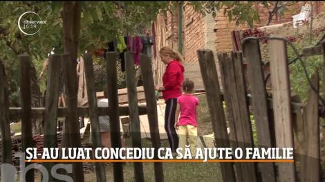 Gest umanitar. Și-au luat concediu ca să ajute o familie nevoiașă