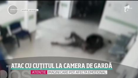 Atac cu cuțitul pe holul spitalului din Roman. Atacul violent s-a transformat în bătaie generală