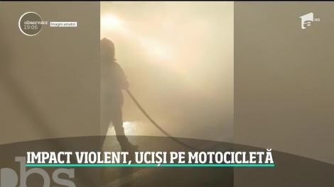 Doi oameni din Constanța au murit, după ce motocicleta pe care se aflau a fost lovită de un buldoexcavator